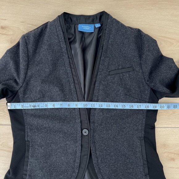 Simply Vera Vera Wang Wool Blend Office Blazer Size Petite Large / Dark Academia - Picture 7 of 14